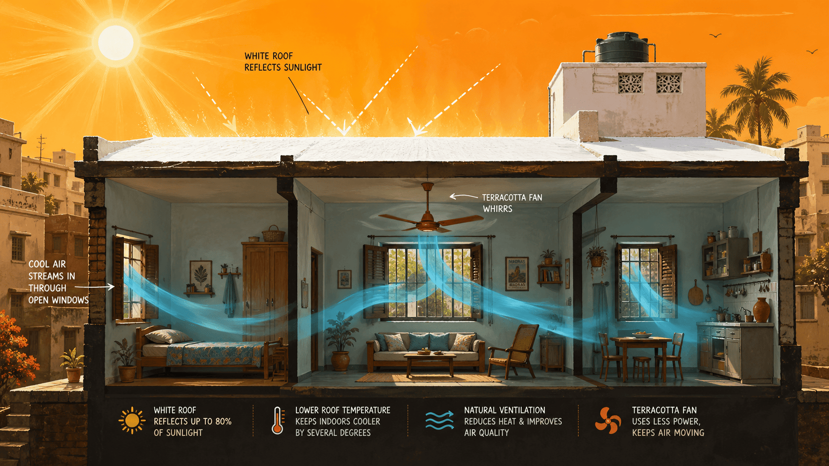 keep room cool in summer